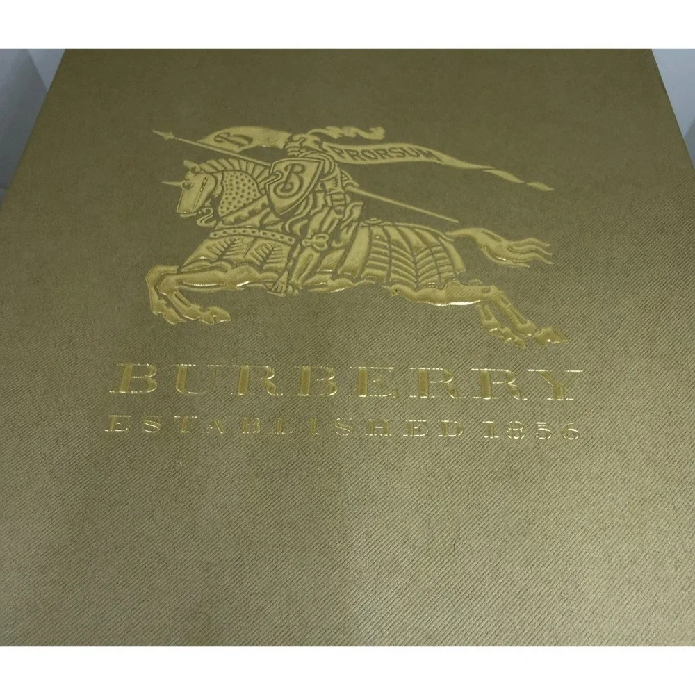 Burberry Empty Watch Presentation Box Case w/ Manual Booklet Authentic Beige